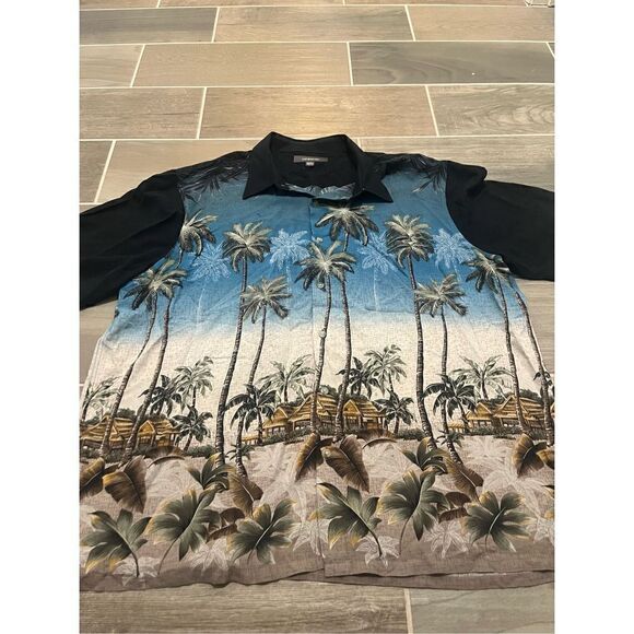 Croft and barrow xxl 100% rayon tropical button down shirt - Picture 1 of 7